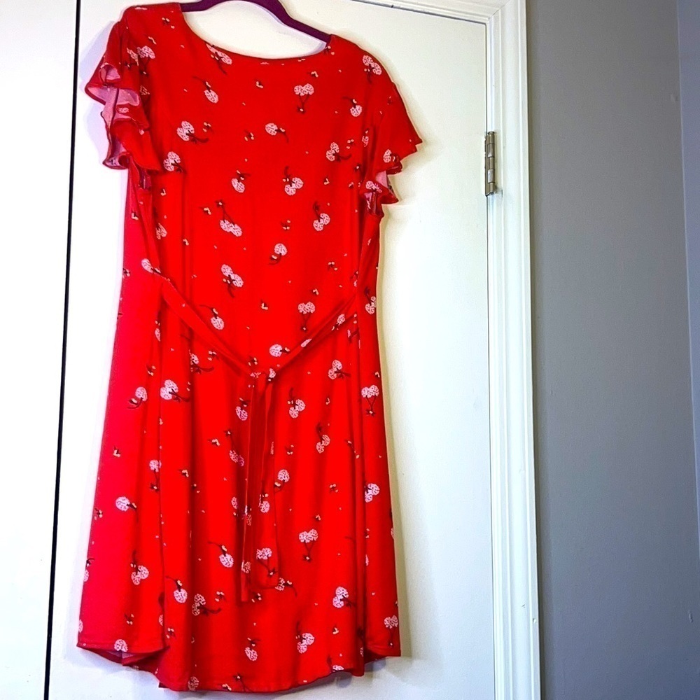 Abound red floral print dress size Sise M - Picture 6 of 7